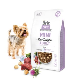 Karma sucha dla psa Brit Care Mini Raw Delights Beef Adult 2kg