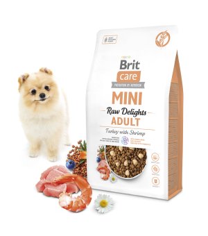 Karma sucha dla psa Brit Care Mini Raw Delights Turkey with Shrimp Adult 2kg