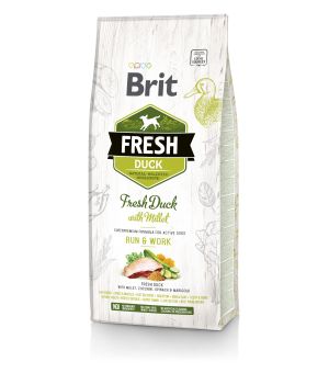 Zestaw Karma sucha dla psa Brit FRESH Duck Millet Work Active 2x 12 kg