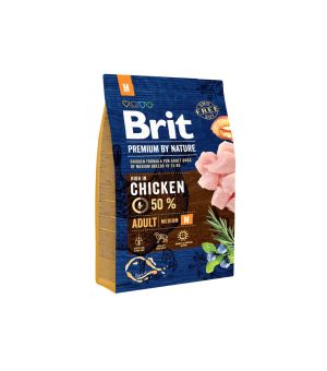 Karma sucha dla psa Brit Premium By Nature Adult M 3kg