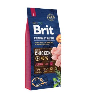 Brit Premium By Nature Junior Large L - 15kg(uszkodzony worek)
