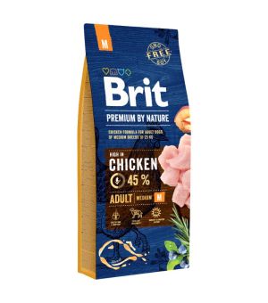 Karma sucha dla psa Brit Premium By Nature Medium Adult M 15kg