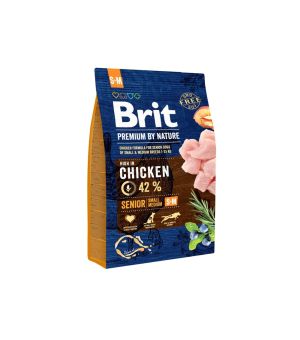 Karma sucha dla psa BRIT Premium By Nature Senior S/M 15kg 