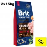 Karma sucha dla psa Brit Premium By Nature Adult L 2x 15kg