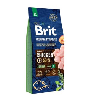Karma sucha dla psa Brit Premium By Nature Junior XL 3kg - Krótki termin 14.08.2024r.