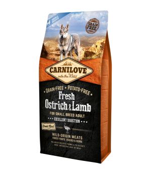 Karma sucha dla psa Carnilove Fresh Ostrich Lamb Adult Small  1,5kg