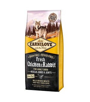 Karma sucha dla psa Carnilove Fresh Chicken Rabbit Adult  12 kg
