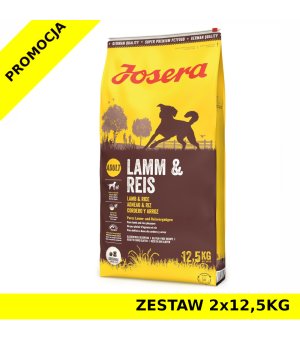 Karma sucha dla psa Josera Lamb & Rice ZESTAW 2x 12,5kg