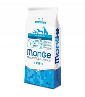 Karma Sucha dla Psa Monge Dry Dog Spec. Line All Breeds Adult LIGHT  Salmon & rice 12 kg