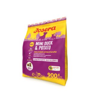 Karma sucha dla psów dorosłych ras małych Josera Mini Duck & Potato 1kg (waga)