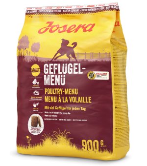 Karma sucha dla psów dorosłych Josera Gefulgel Menu 900g