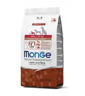 Karma Sucha dla Szczeniąt Małych Ras Monge Dry Dog Spec. Line - Mini Puppy Lamb & rice 2,5 kg