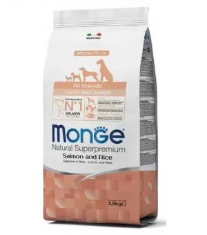 Karma Sucha dla Szczeniąt Monge Dry Dog Spec. Line - All Breeds Puppy Salmon & rice 2,5 kg
