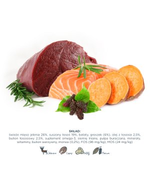 Karma Sucha Paka Zwierzaka - dziczyzna i łosoś 9kg 