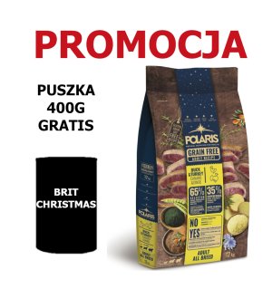 Karma Sucha Polaris Kaczka z Indykiem dla dorosłych psów 12kg + Brit Care 400g GRATIS