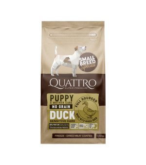 Karma sucha Quattro Puppy / Mother dla szczeniąt i matek karmiących Kaczka 1kg (waga)