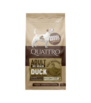Karma sucha Quattro Small Adult dla psów dorosłych ras małych Kaczka 1,5kg