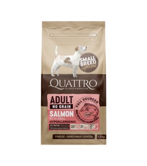 Karma sucha Quattro Small Adult dla psów dorosłych ras małych Łosoś i Kryl 1,5kg