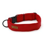 KenDog obroża handmade Monocolor Red 1,5cm XS - brudoodporna