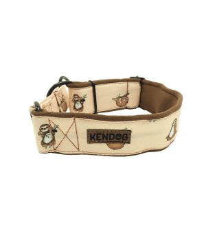 KenDog obroża półzaciskowa handmade Leniwiec 4cm M - brudoodporna