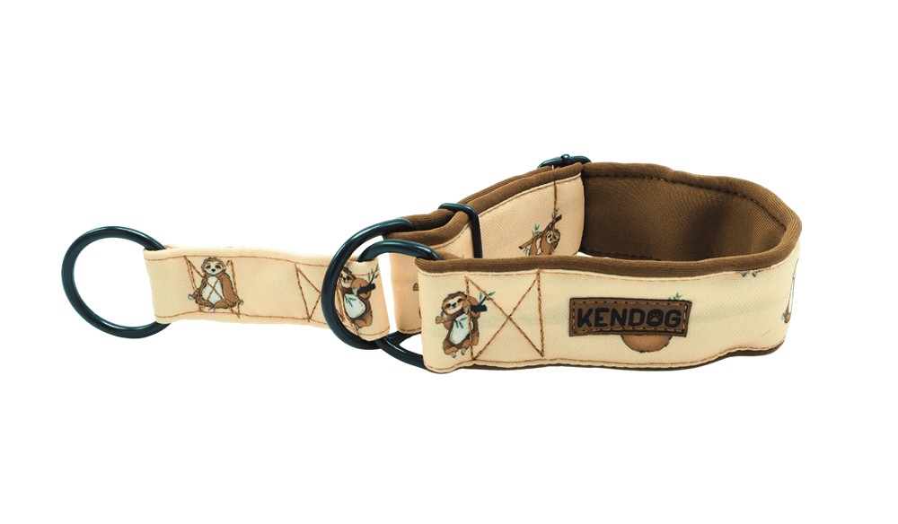 KenDog obroża półzaciskowa handmade Leniwiec 4cm M - brudoodporna