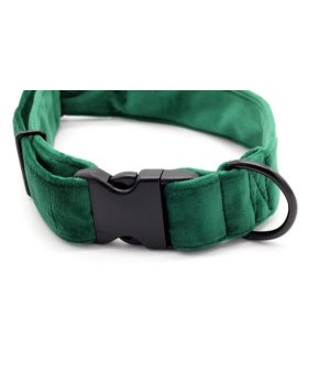 KenDog obroża Velvet handmade Welur Green 4cm M