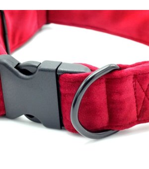 KenDog obroża Velvet handmade Welur Red 2,5cm S