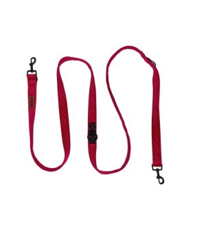 KenDog smycz przepinana handmade Velvet welur Fuchsia 2,5cm / 2m