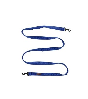 KenDog smycz przepinana handmade Velvet welur Indygo 2,5cm / 2m