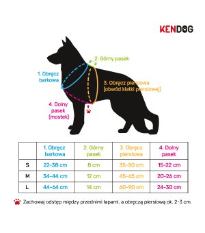 KenDog szelki guard handmade Myszka Minnie 3cm M