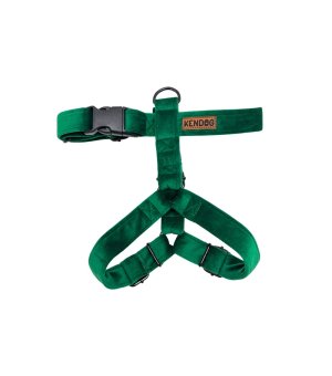 KenDog szelki guard handmade Velvet welur Green 2cm S