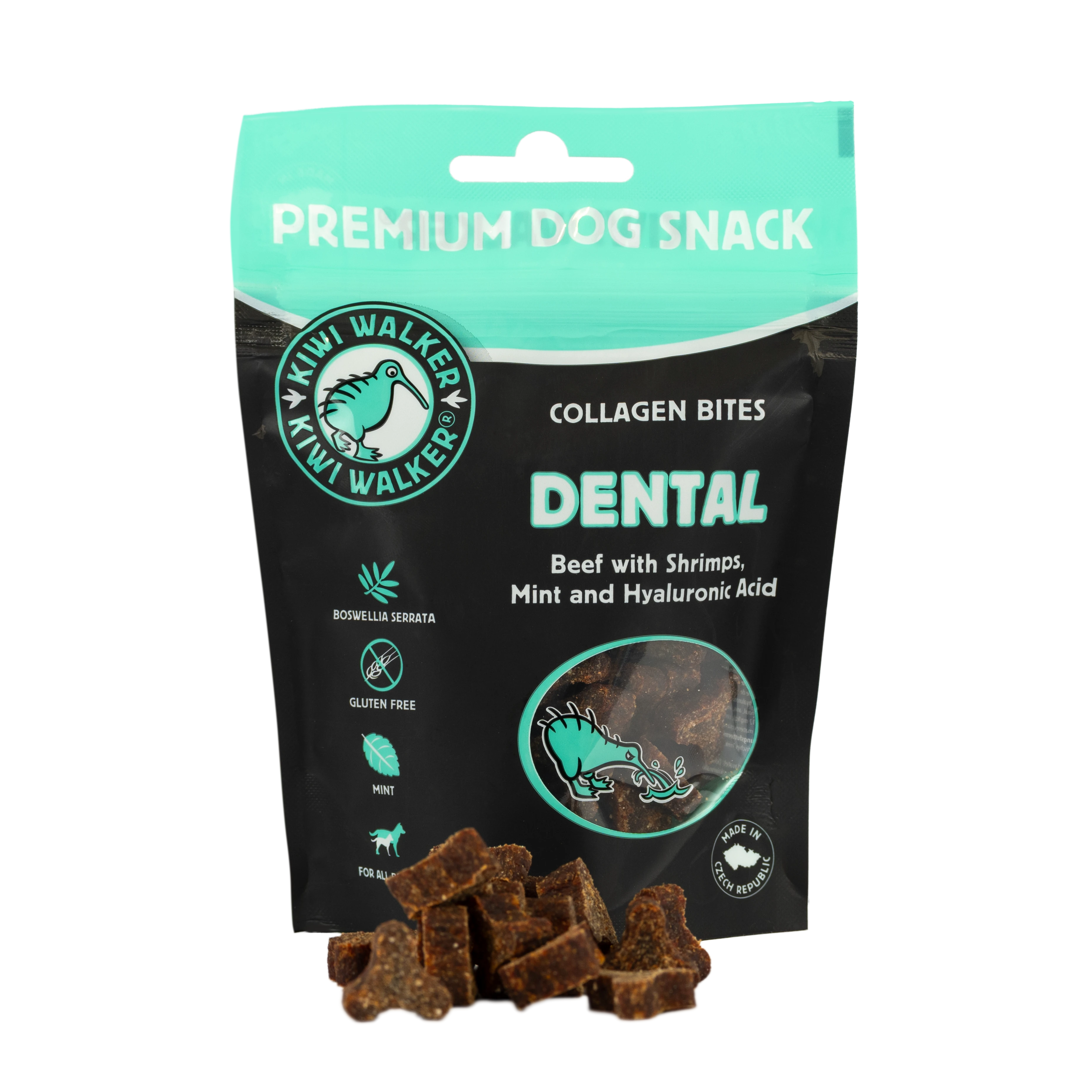 KIWI WALKER Collagen Dental Bites - miękkie kolagenowe przysmaki treningowe 77g