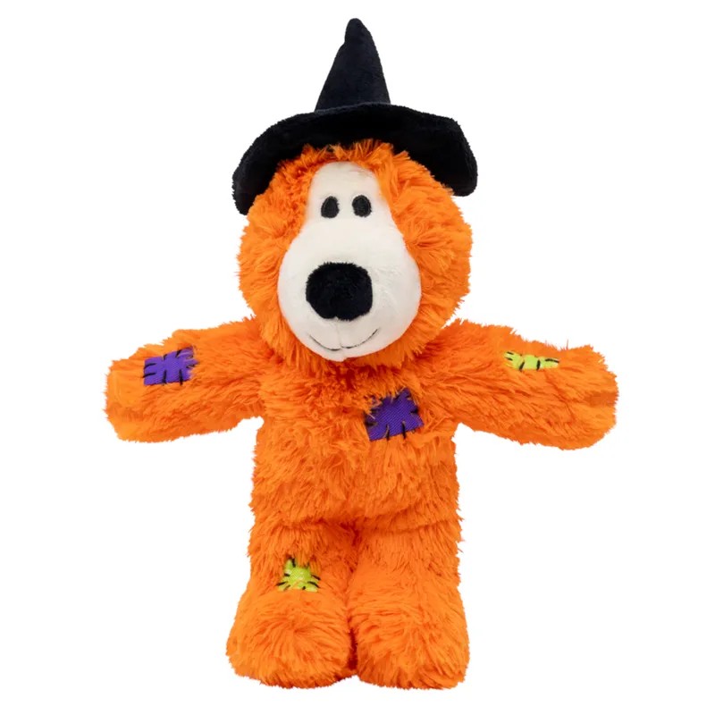 👻🕷 Kong Halloween WildKnots Witch Bear zabawka dla psa niedźwiadek-czarownica, pomarańczowa S/M