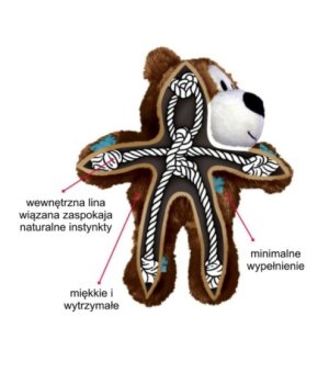 🎄🎁 KONG Pluszowy Miś HOLIDAY Wild Knots Bear