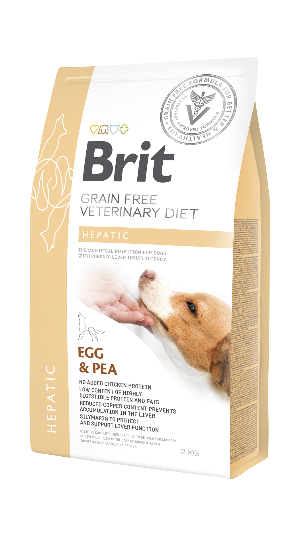 Brit Veterinary Diet Hepatic Egg & Pea  sucha karma dla psa - 2kg  - 5% rabat