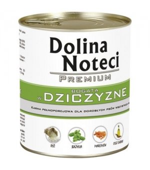 Karma mokra dla psa Dolina Noteci Dziczyzna puszka 800g