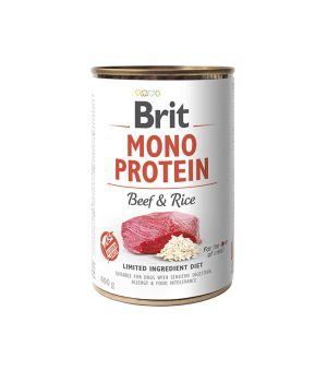 BLACK WEEK Karma mokra dla psa Brit Care Mono Protein Beef Rice 400g - ilość ograniczona 