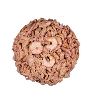 ŁAPSIE karma mokra dla kota Tuńczyk z Krewetkami w bulionie 80g