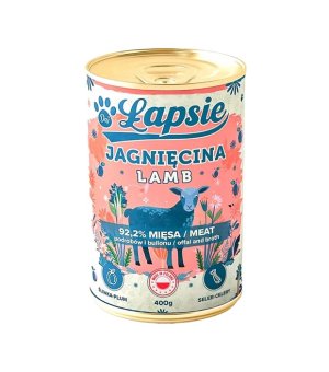 ŁAPSIE karma mokra dla psa Jagnięcina ze Śliwką 400g