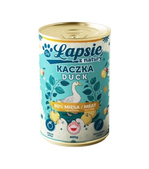 ŁAPSIE karma mokra dla psa Kaczka z Jabłkiem 400g