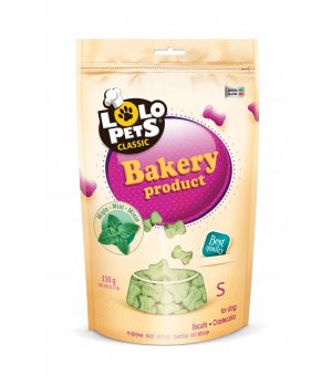 Lolopets CIASTKA DLA PSA KOŚCI S MIĘTOWE W FOLII DOYPACK 350G