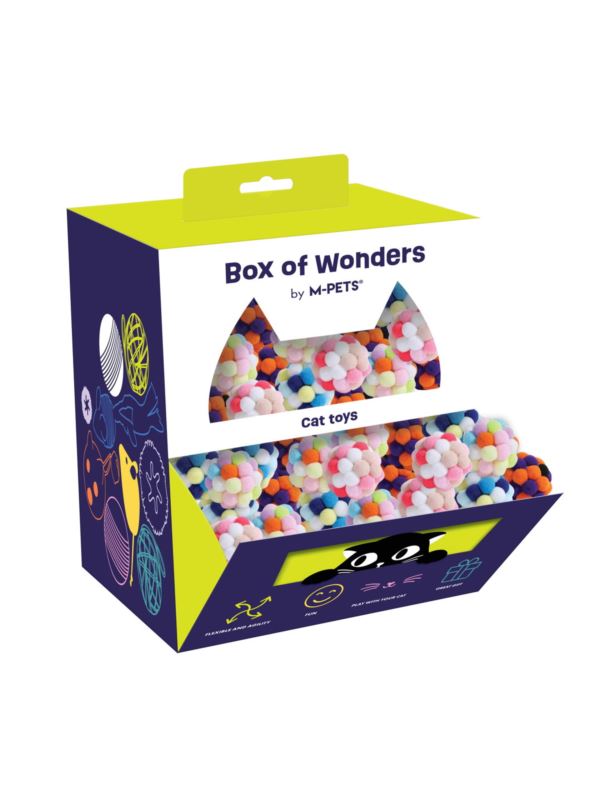 M-PETS Bubble Ball - Piłeczka bąbelkowa mięciutka dla kota mix kolorów 1szt.