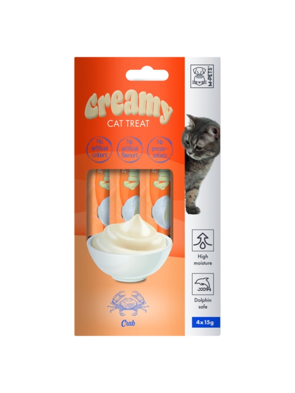 M-PETS Creamy przysmaki dla kotów - Krab 4x15g