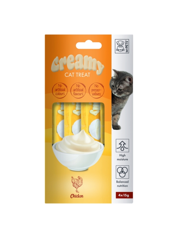 M-PETS Creamy przysmaki dla kotów - Kurczak 4x15g