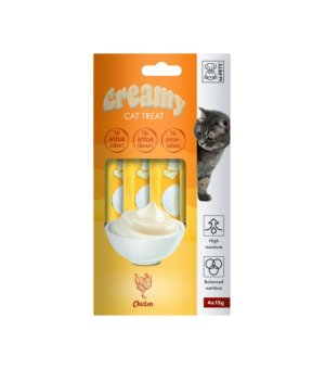 M-PETS Creamy przysmaki dla kotów - Kurczak 4x15g