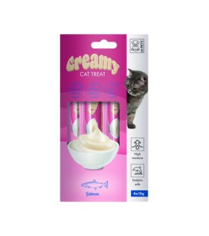 M-PETS Creamy przysmaki dla kotów - Łosoś 4x15g