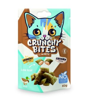 M-PETS Crunchy Bites Kaczka - przysmaki dla kotów 60g