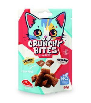 M-PETS Crunchy Bites Wołowina - przysmaki dla kotów 60g