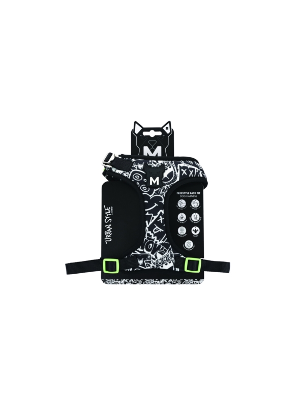 M-PETS Urban Style FREESTYLE B&W Easy Fit szelki bezuciskowe M