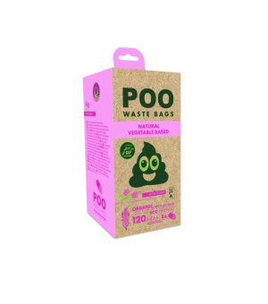 M-PETS Woreczki na psie odchody POO 120szt. Róża